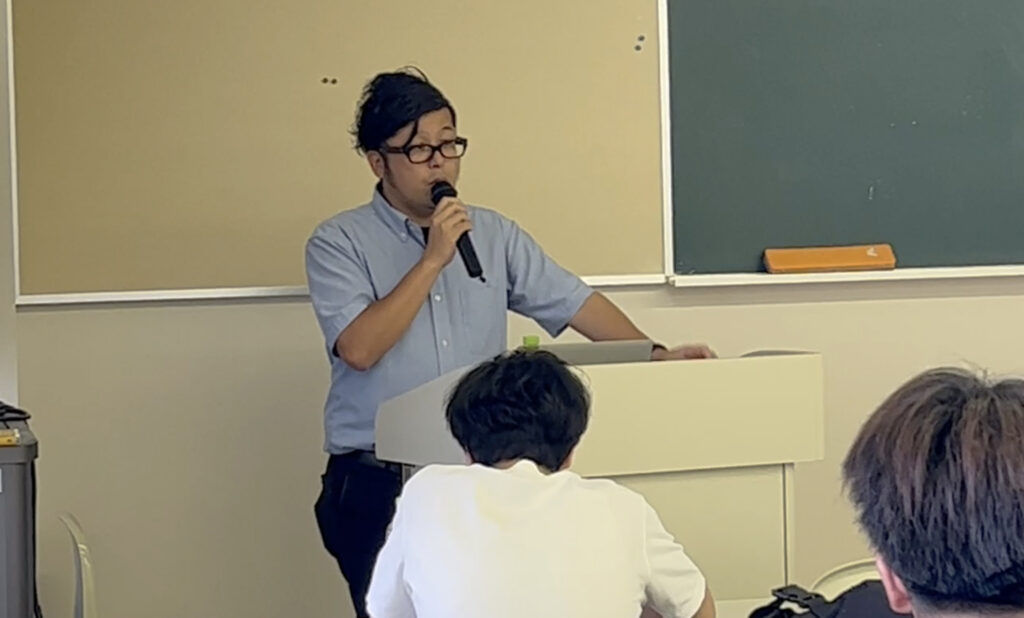 株式会社石原金属社長、株式会社森正社長が大学で授業 徳島ニュービジネス協議会